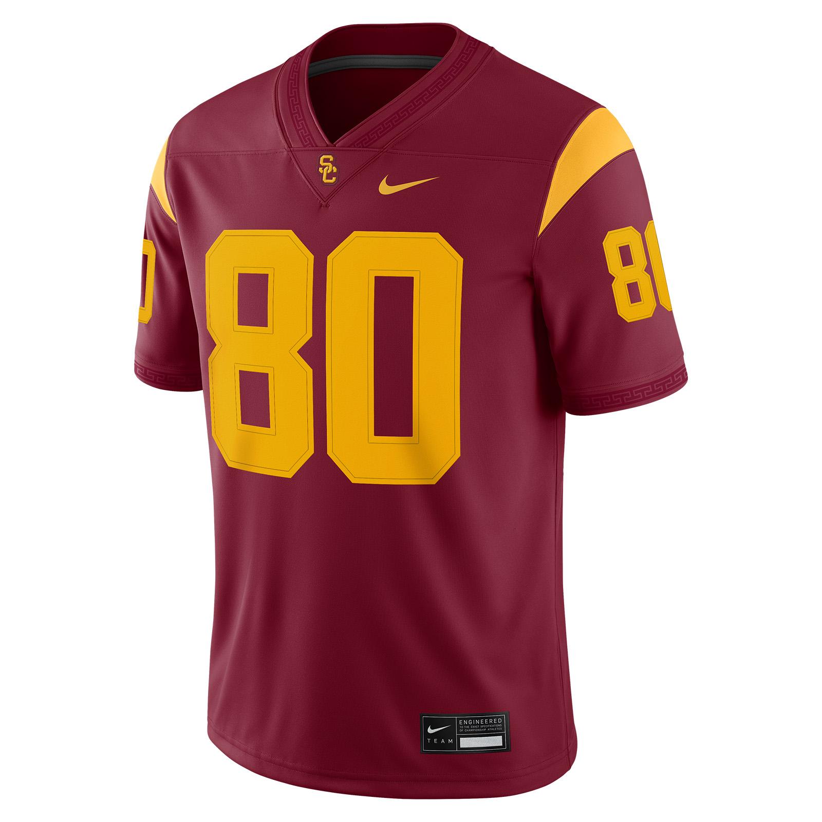 USC Trojans Men's Nike Cardinal #80 Home Football Jersey | USC